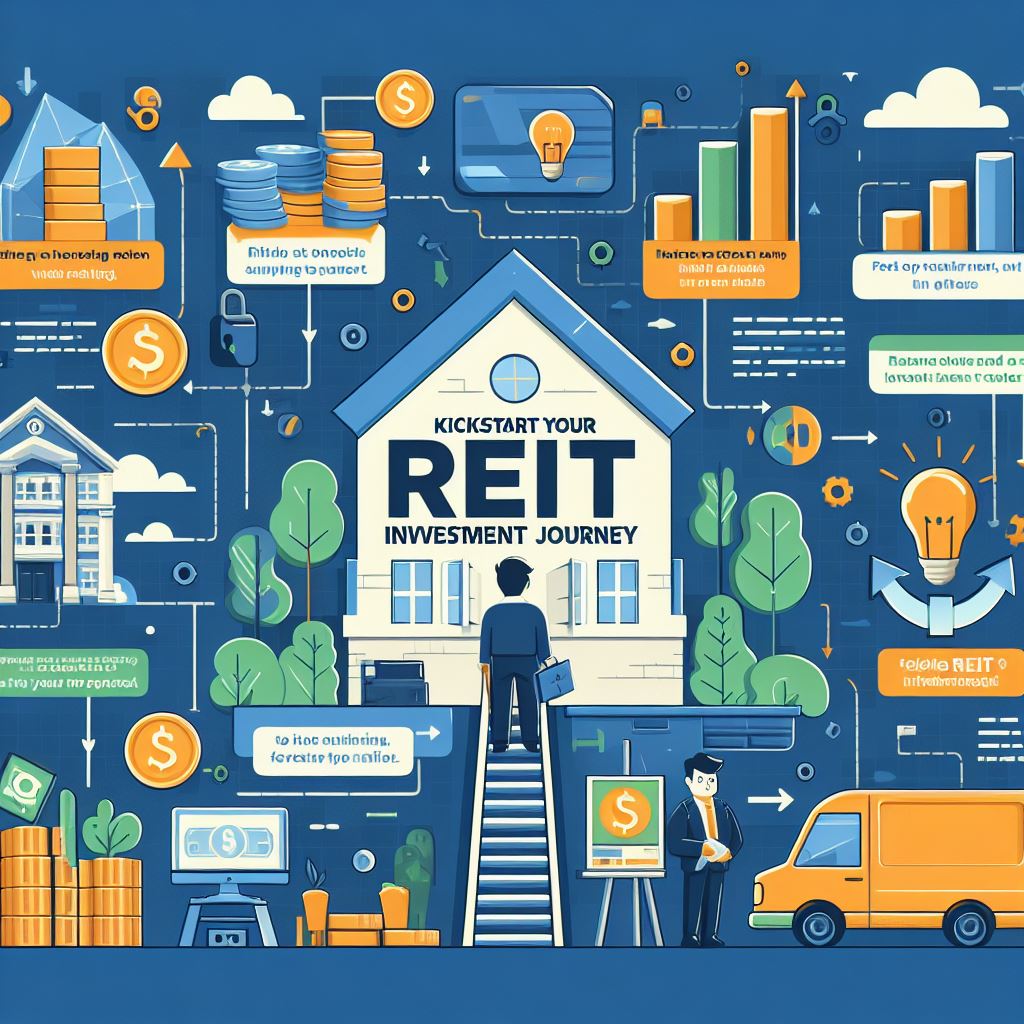 "Explore REIT investing with our exclusive infographic. Navigate the essential steps seamlessly for a confident start in the world of Real Estate Investment Trusts.